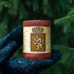 Кружка из бересты "Герб Красноярска"