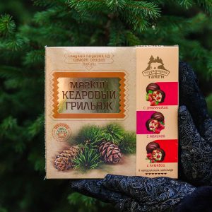 Мягкий кедровый грильяж ассорти (земляника, малина, клюква)