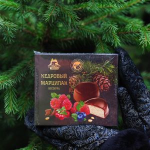 Кедровый марципан ассорти: классика, земляника, черника, малина, клюква 75 гр