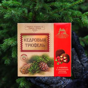 Кедровый трюфель в натуральном шоколаде с клюквой 80 гр