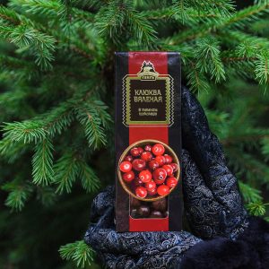 Клюква вяленая в тёмном шоколаде 100 гр / драже