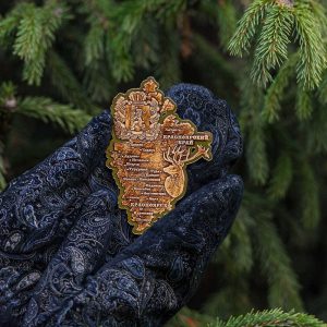 Сувениры из Красноярска. Магнит карта Красноярского края