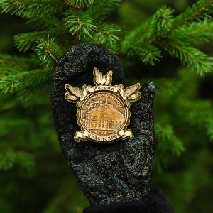 Сувенирный магнит Железнодорожный вокзал и голуби