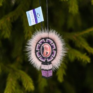 Подвеска - оберег с камнем родонит