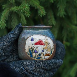 Ваза керамическая Грибы