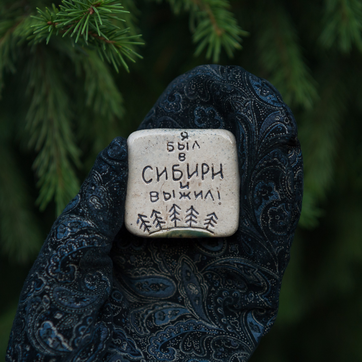 Магнит керамика Я был в сибири и выжил