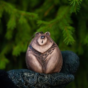 Колокольчик керамика Мишка