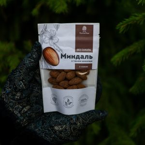 Миндаль в горьком шоколаде без сахара 60 г