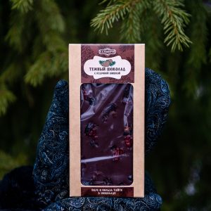 Шоколад тёмный с кедровой шишкой 100 г