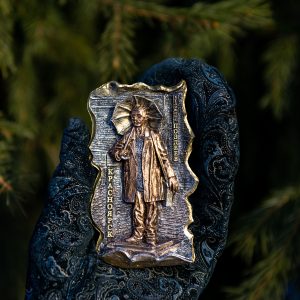 Магнит Красноярск памятник художнику Поздееву А, рельефный