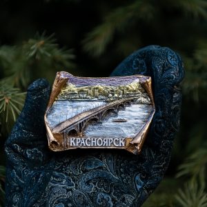Магнит Красноярск коммунальный мост,рельефный