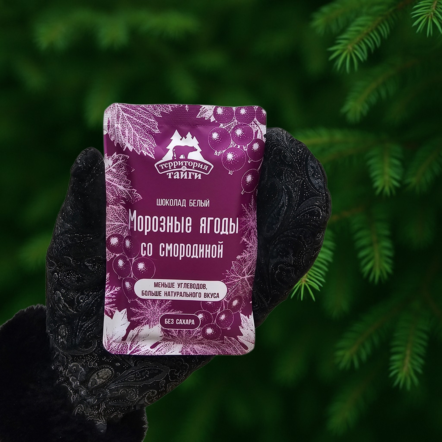 Шоколад темный Морозные ягоды со смородиной (без сахара) 20г
